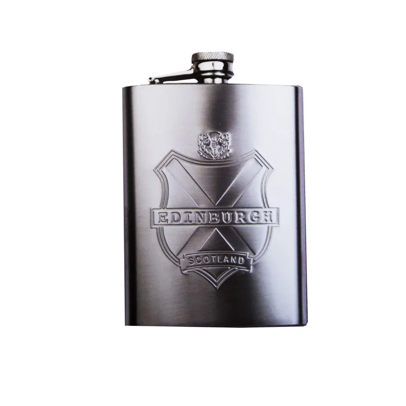 scottish shield hip flask scotland design