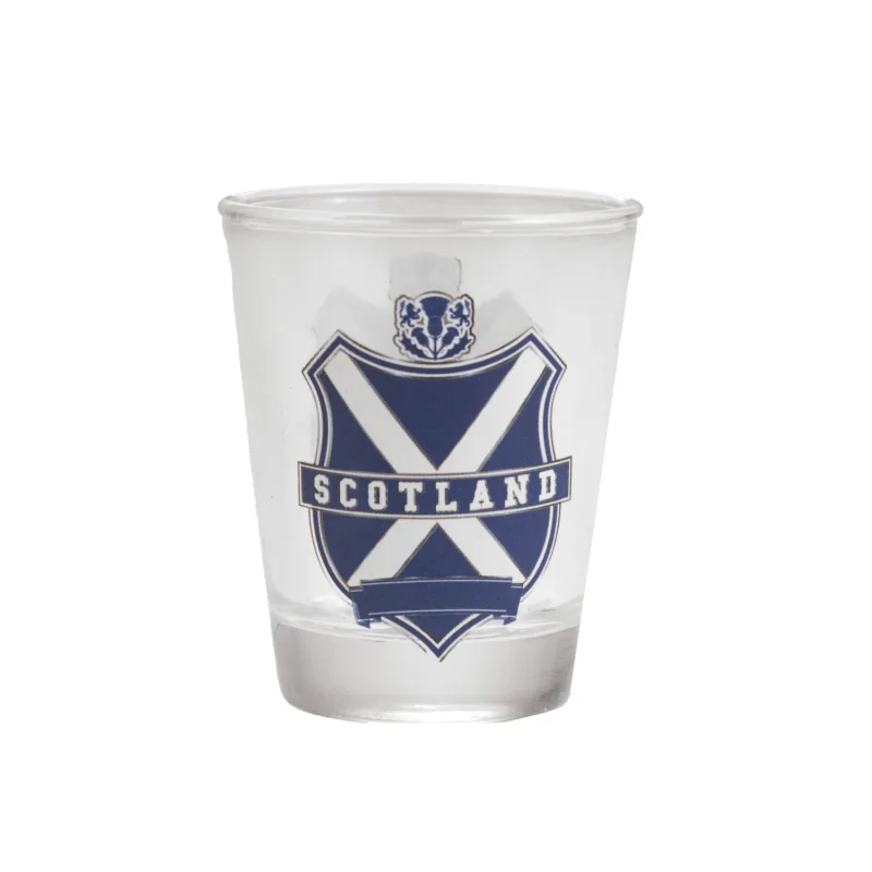 scottish shield shot glass