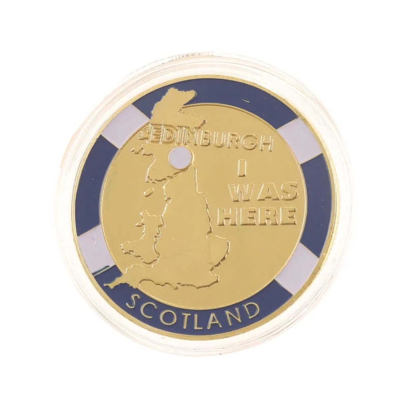 scottish souvenir coin with scotland arms design