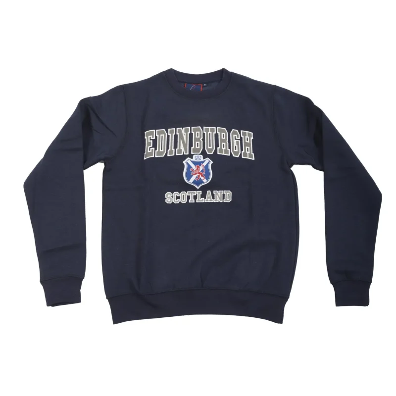 scottish sweatshirt w edin flag shield lion embroidery