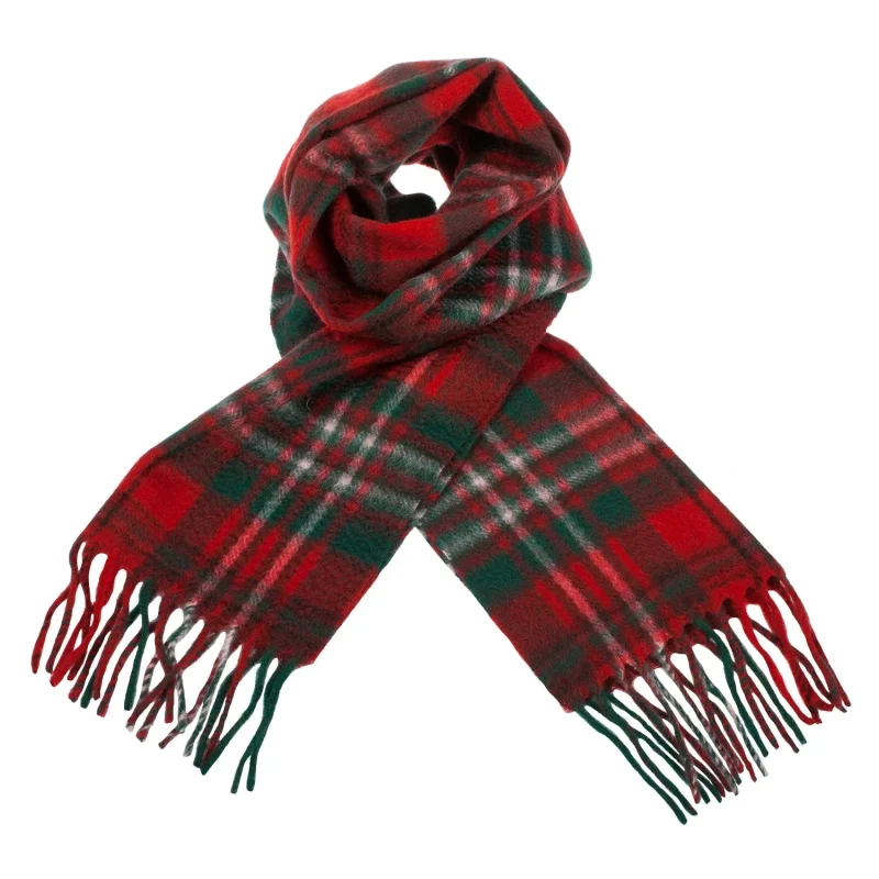 scottish tartan cashmere clan scarf scott red