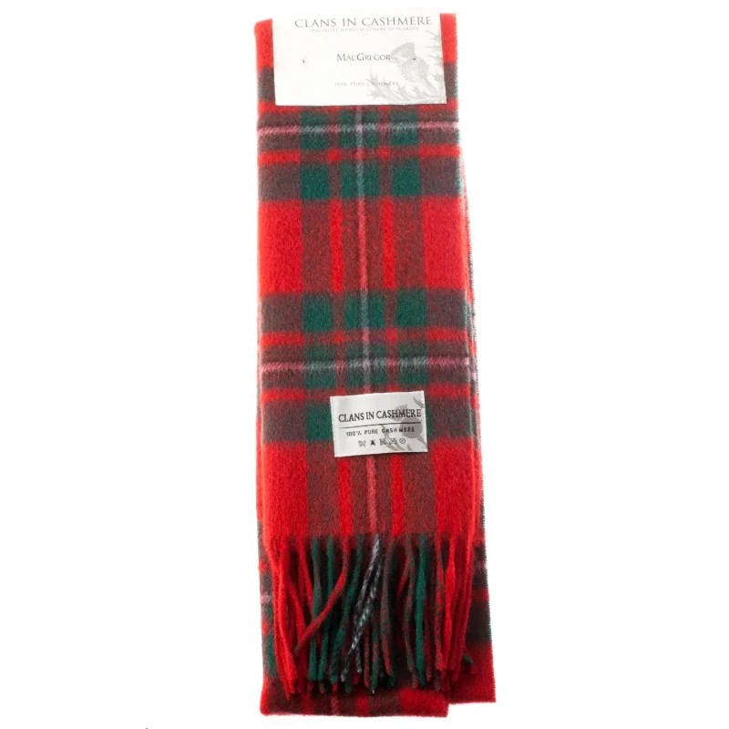 scottish tartan cashmere macgregor clan scarf