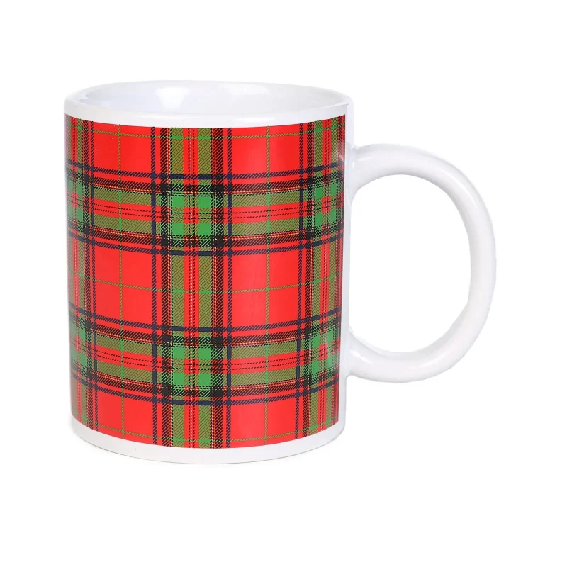 scottish tartan ceramic mug