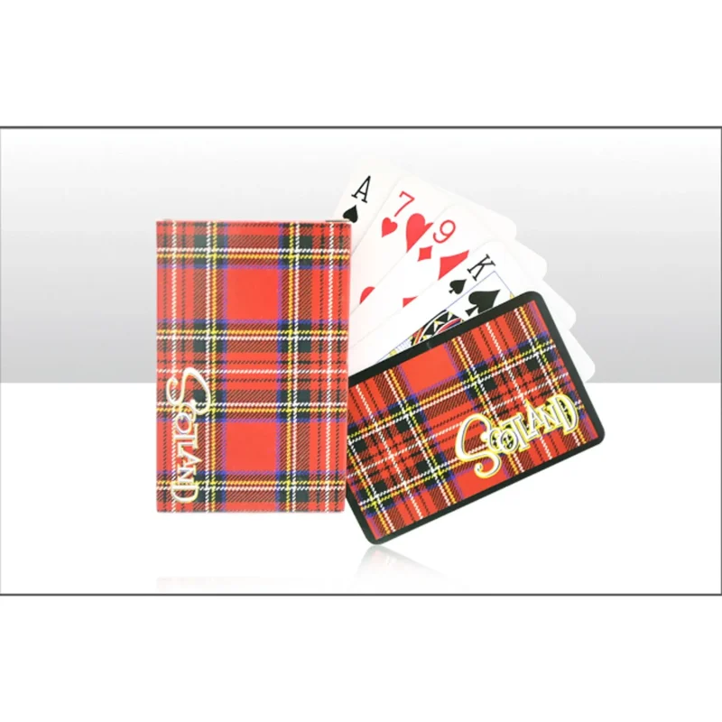 scottish tartan design playing cards