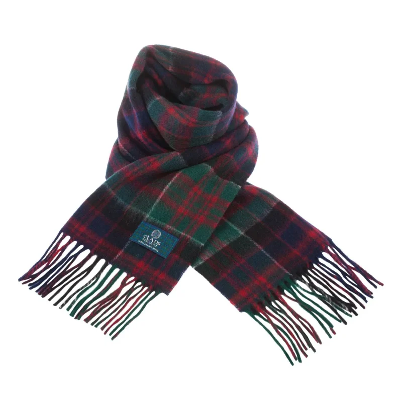 scottish tartan lambswool scarf clan macdonald of clanranald