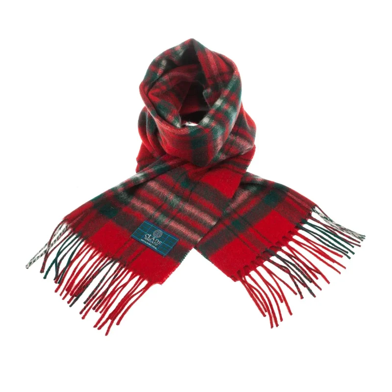 scottish tartan lambswool scarf clan scott red