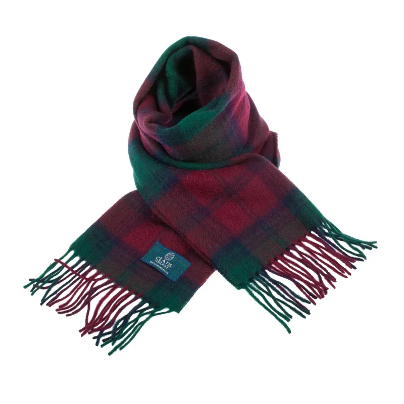 scottish tartan lambswool scarf lindsay clan