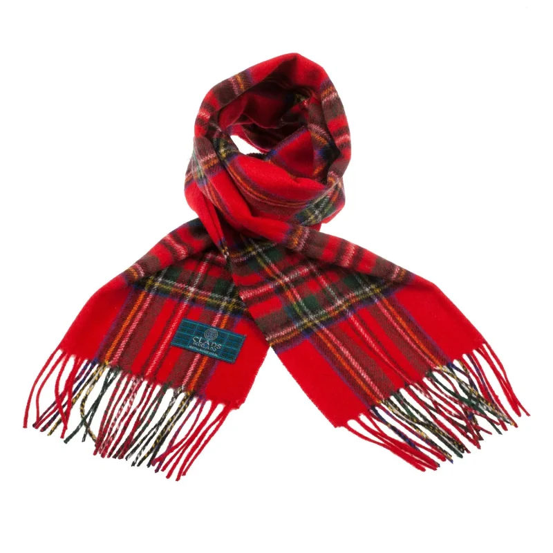 scottish tartan lambswool scarf stewart royal