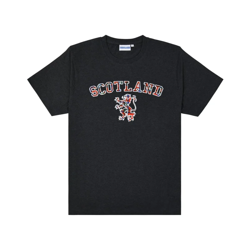 scottish tartan lion graphic tee