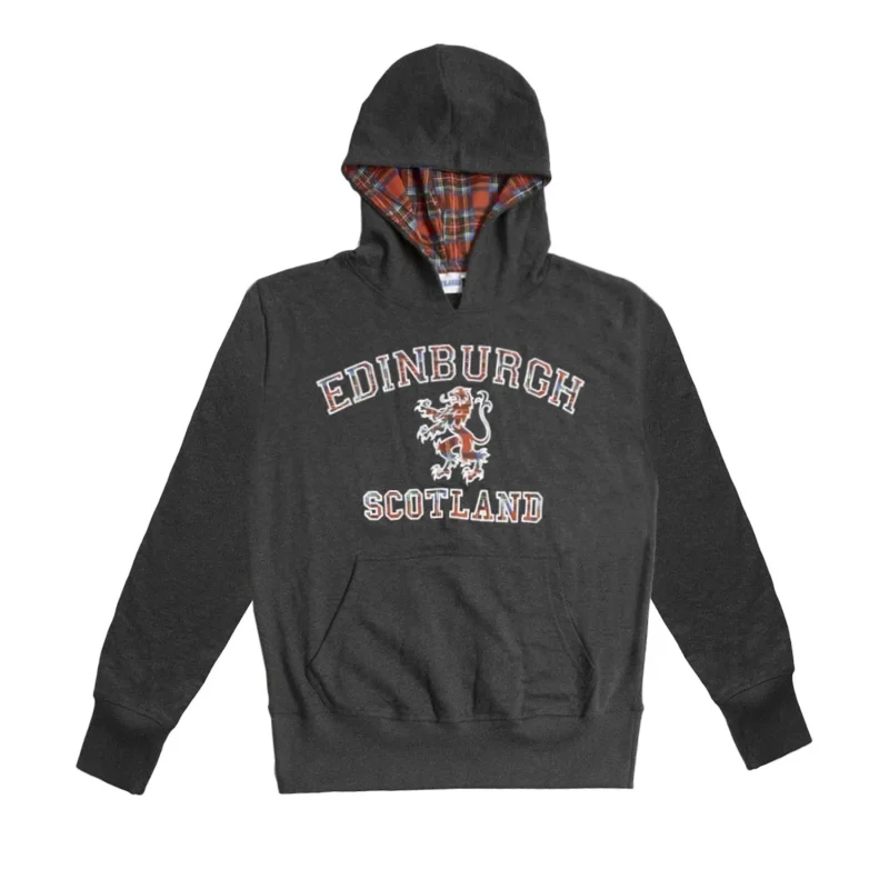 scottish tartan lion hoodie edinburgh