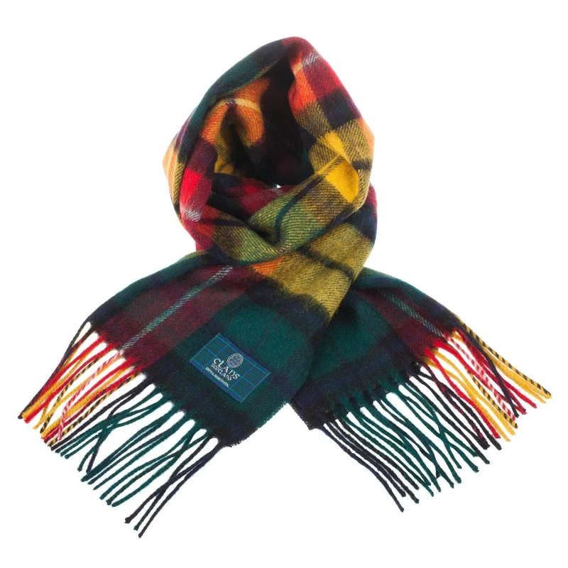 scottish tartan scarf buchanan clan wool blend