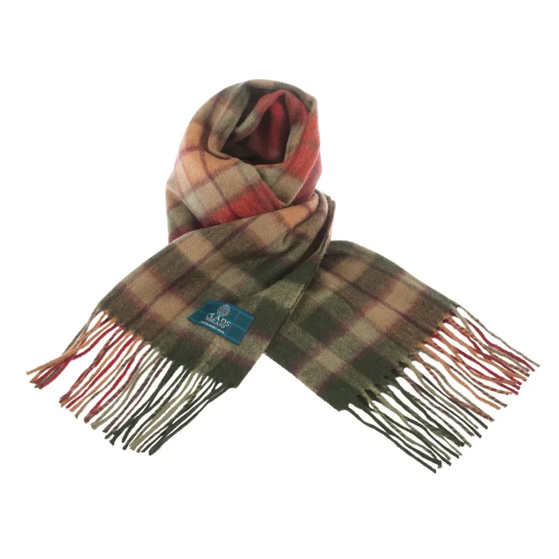 scottish tartan scarf clan buchanan lambswool autumn