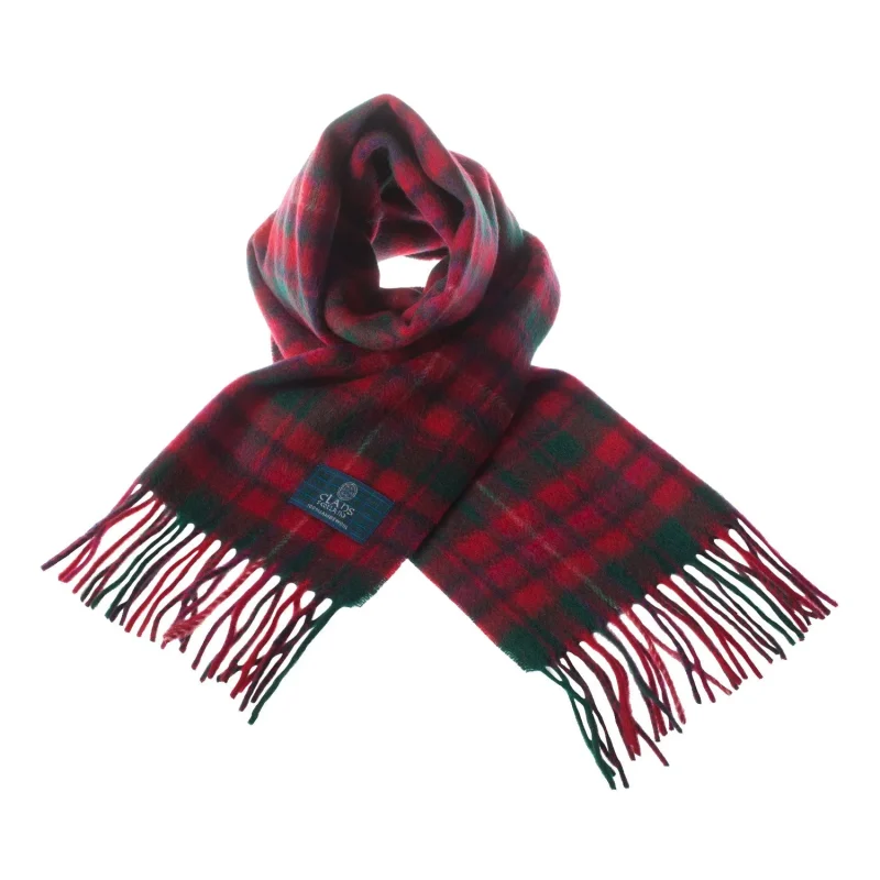 scottish tartan scarf mackinnon clan lambswool red