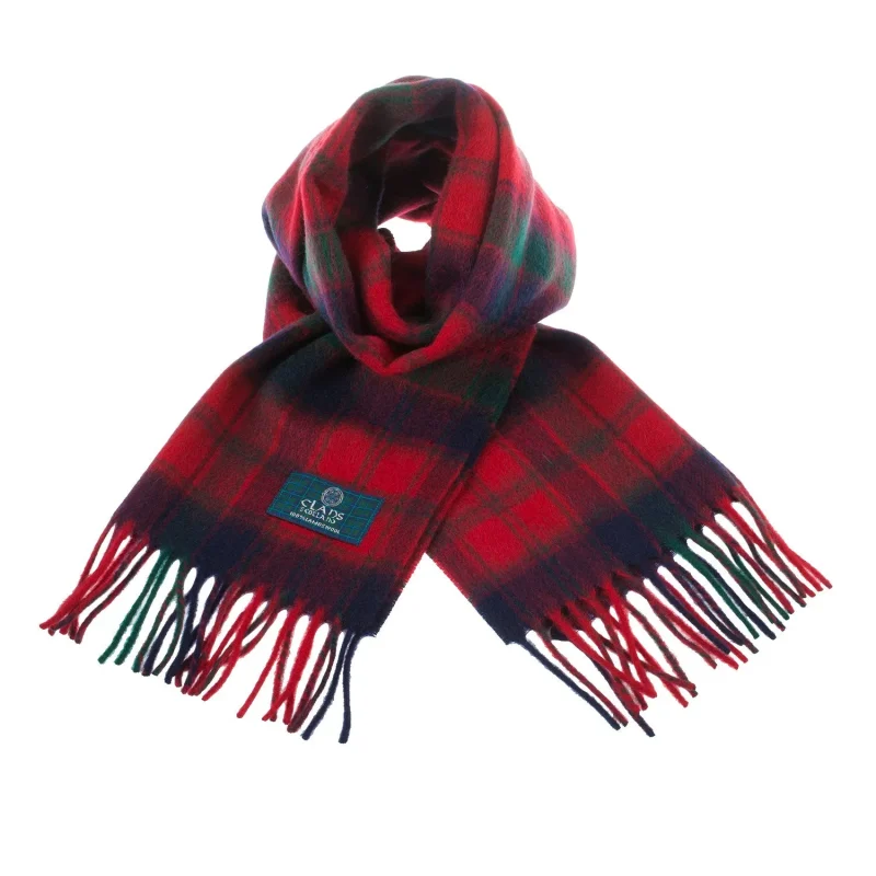 scottish tartan scarf robertson clan lambswool red