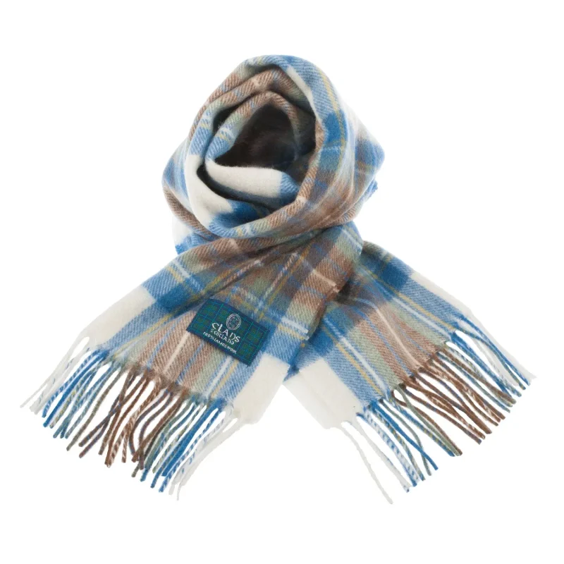 scottish tartan scarf stewart blue