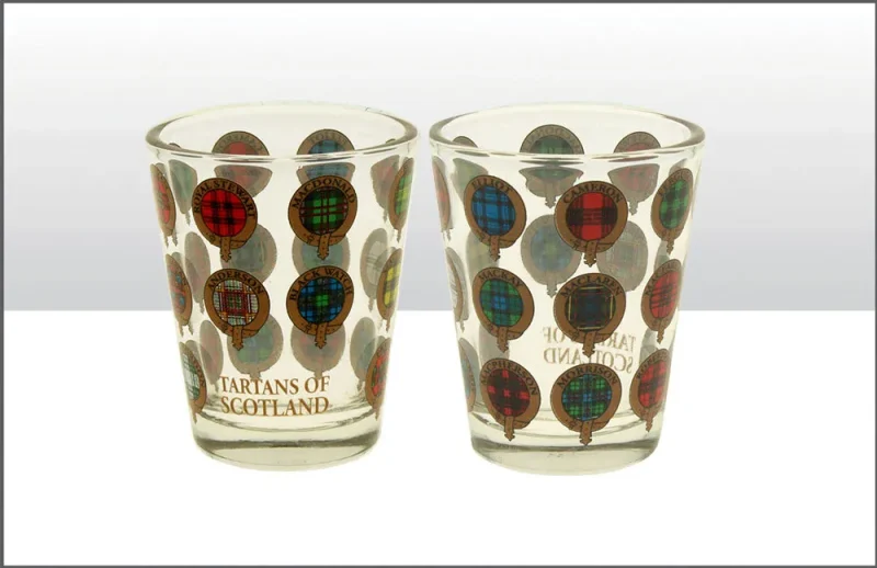 scottish tartan shot glass