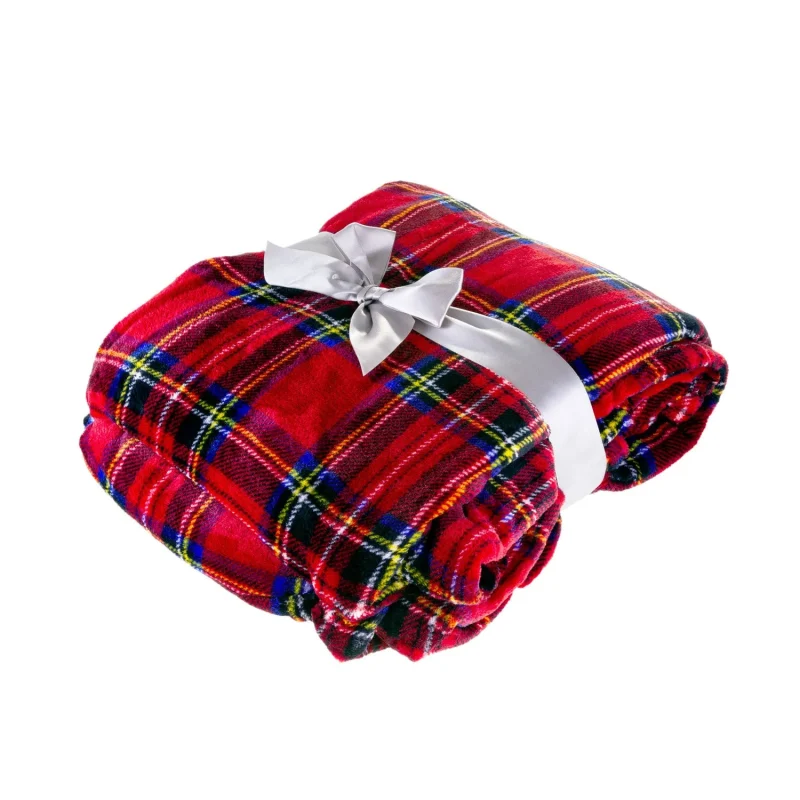 scottish tartan throw blanket for home decor