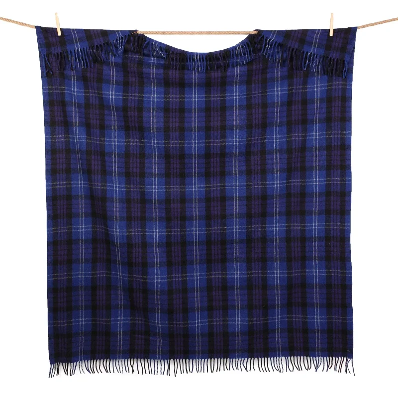 scottish tartan wool blend throw blanket heritage scotland