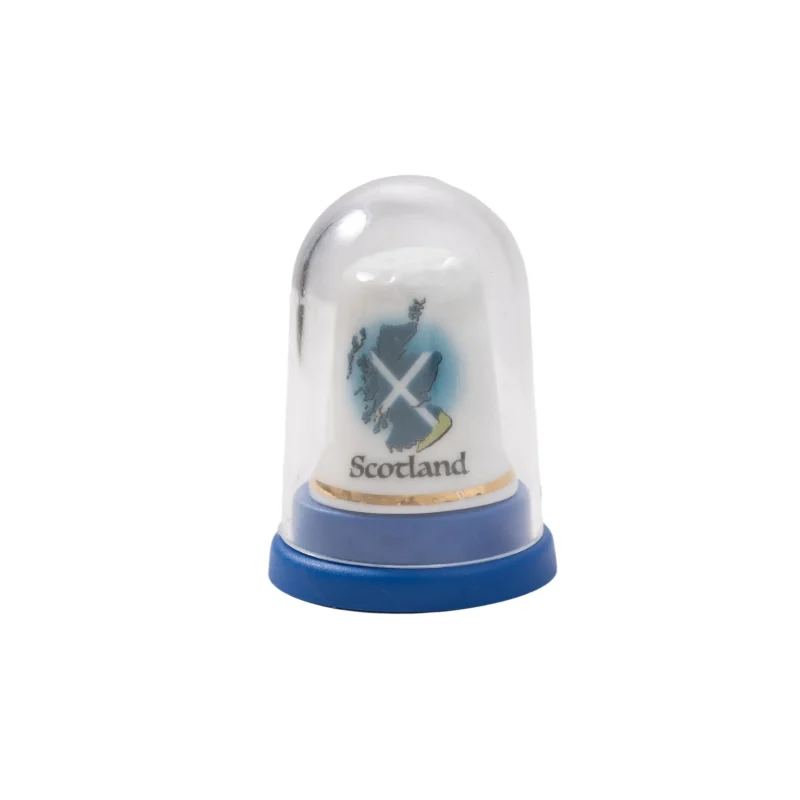 scottish thimble with map design bone china