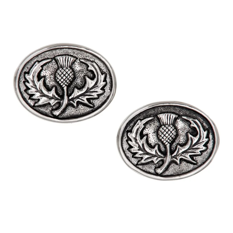 scottish thistle cufflinks for men