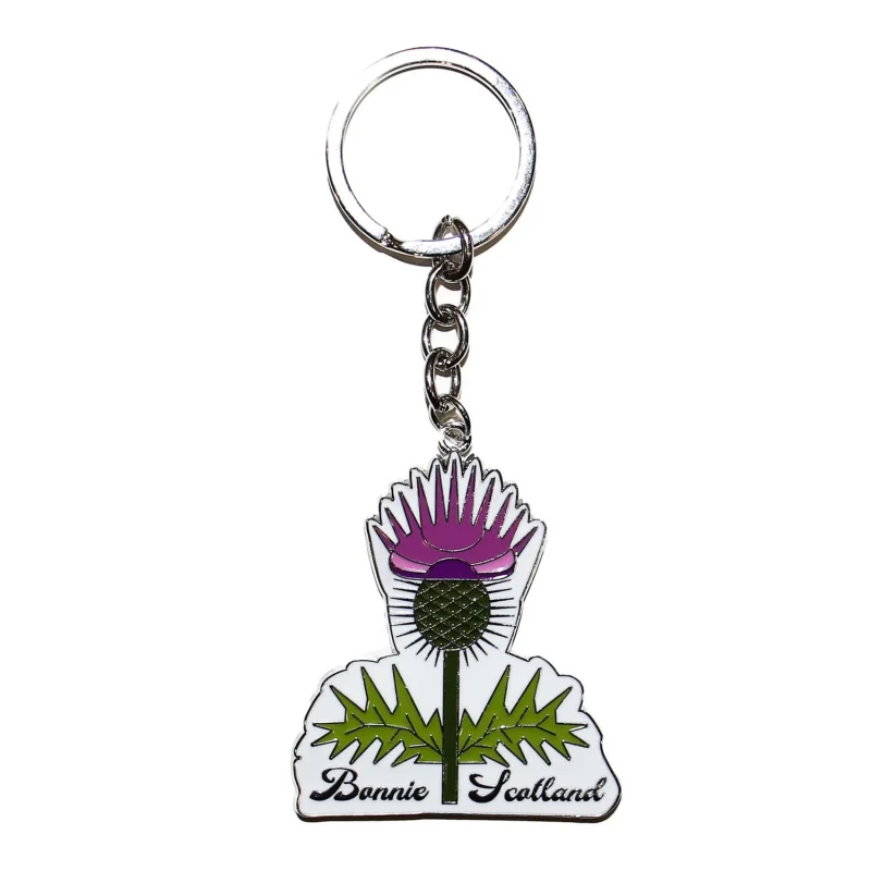 scottish thistle keychain