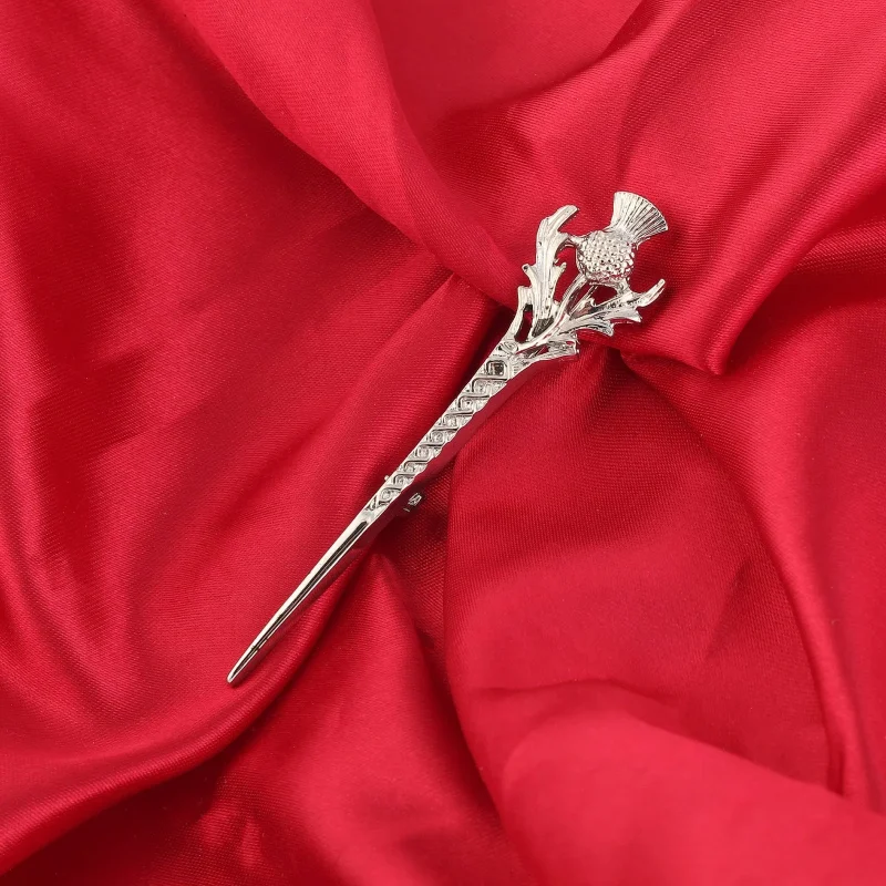 scottish thistle kilt pin for traditional wear