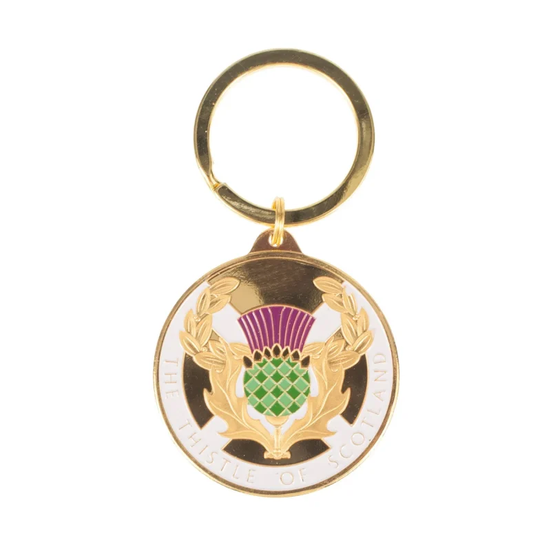 scottish thistle souvenir keyring