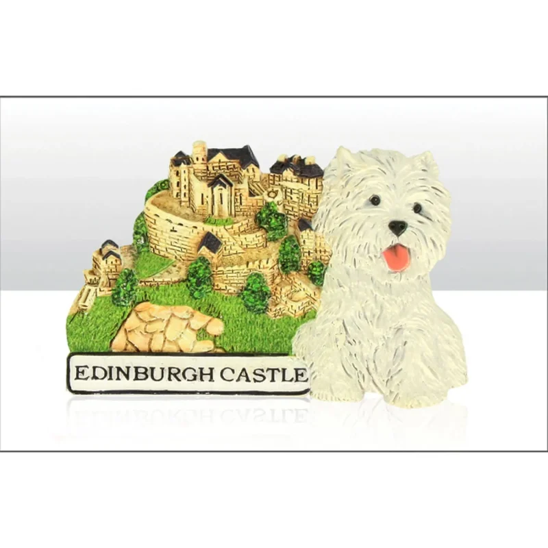 scottish westie edinburgh castle magnet