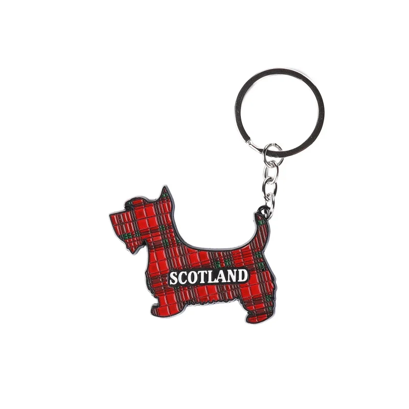 scotty dog metal keyring scotland