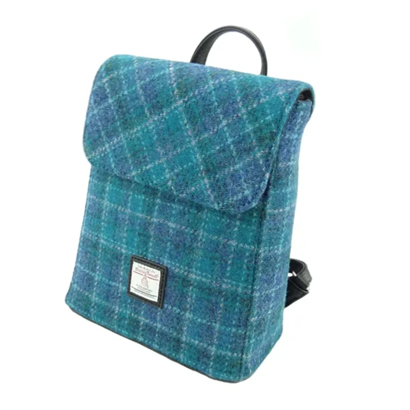 seafarer check sea blue backpack