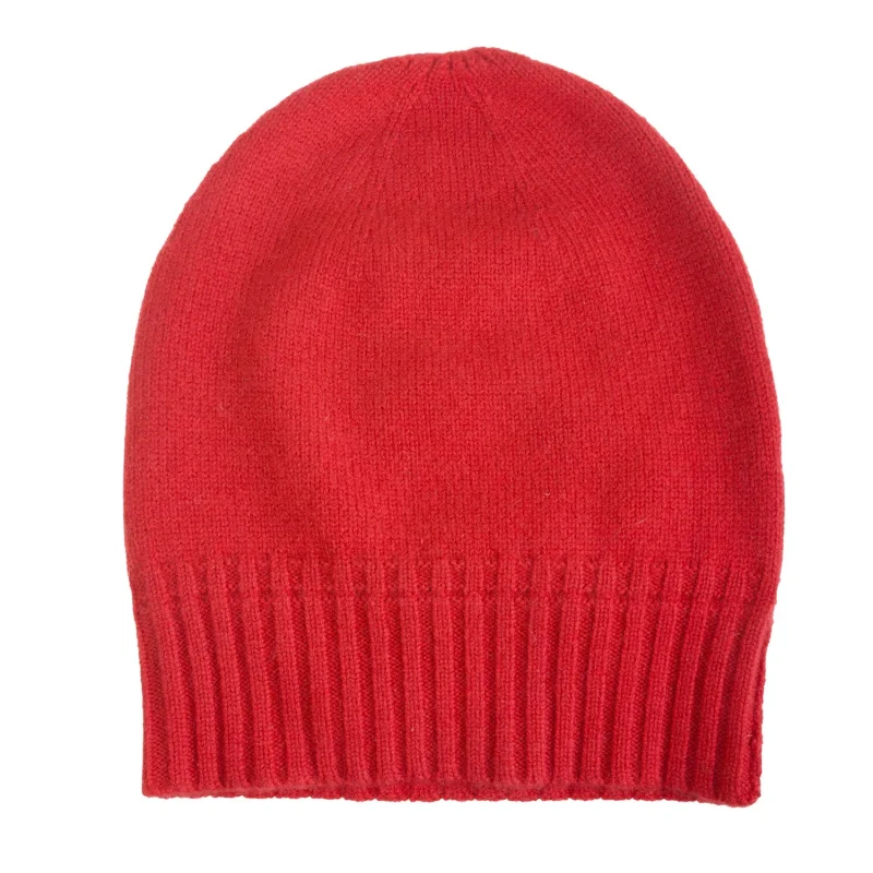 seamless ribbed women s beanie cardinal red