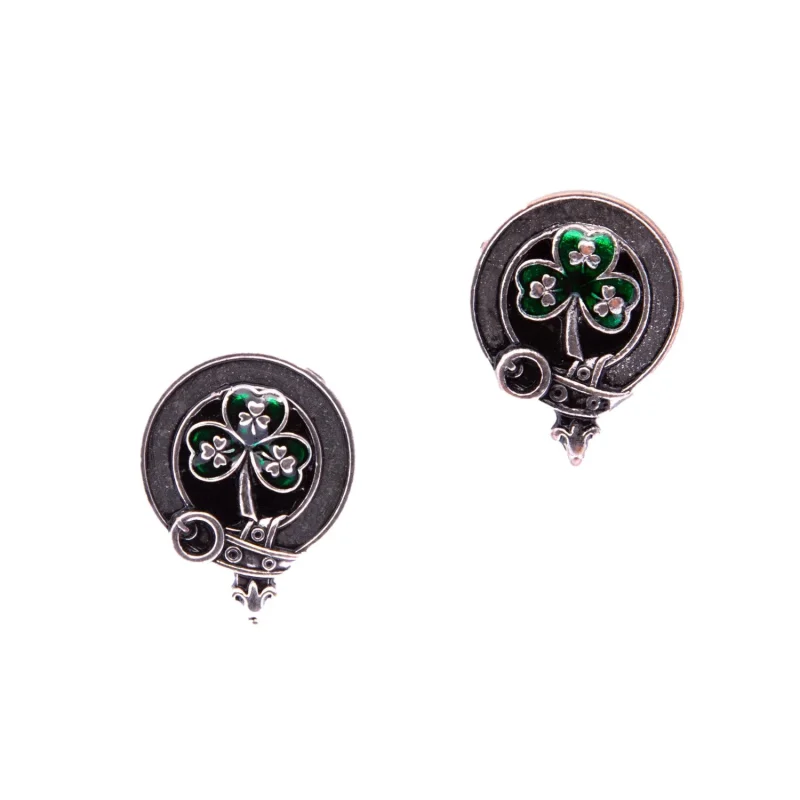 shamrock clan cufflinks