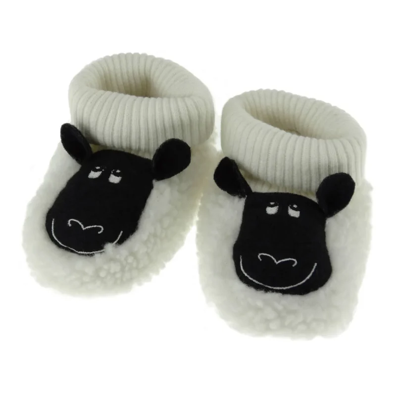 sheep pattern baby booties