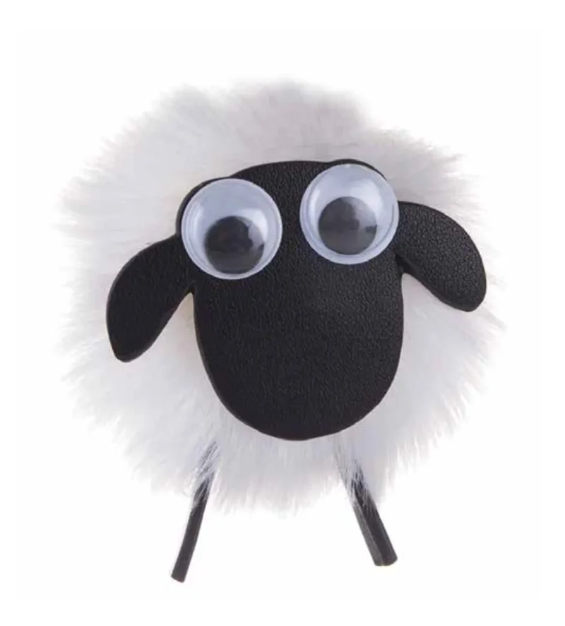 sheep pom pom decorative magnet