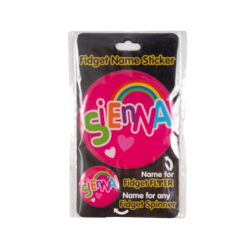 sienna fidget flyer name stickers