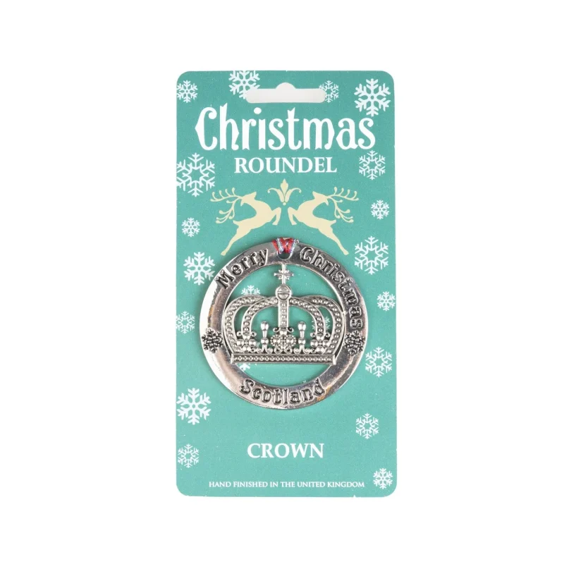 silver roundel christmas crown