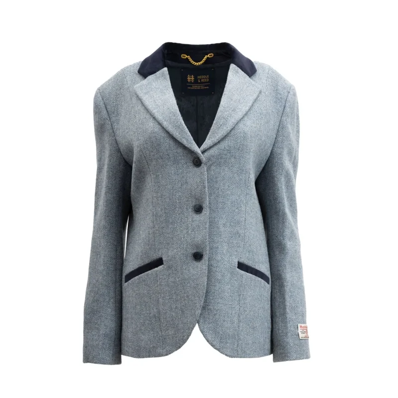 skye harris blue herringbone tweed jacket for women