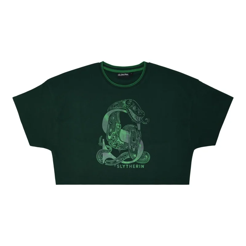 slytherin cropped tee for fans