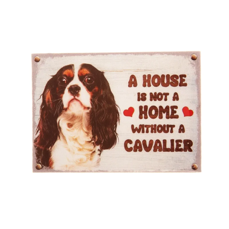 small cavalier king charles spaniel black fridge magnet