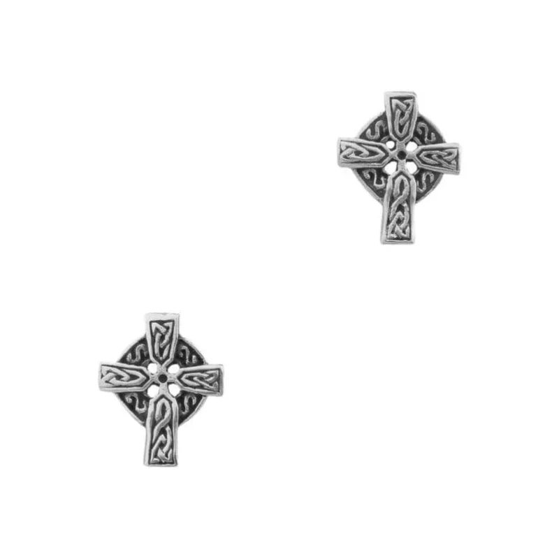 small celtic cross stud earrings