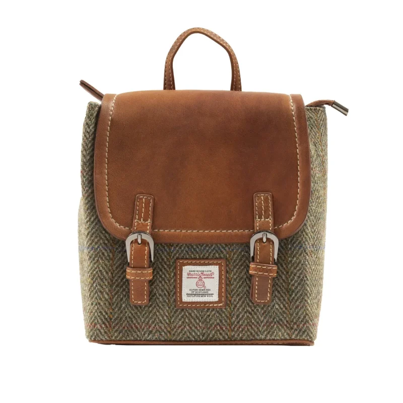 small leather backpack light brown tan