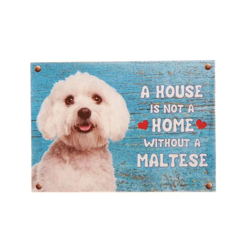 small maltese pet fridge magnet