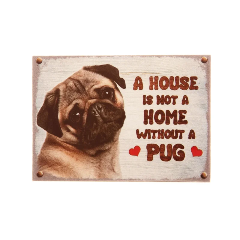 small pug fawn fridge magnet