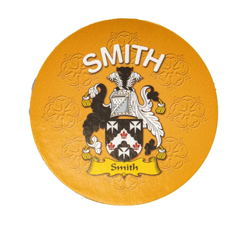 smith clan family name round cork coaster