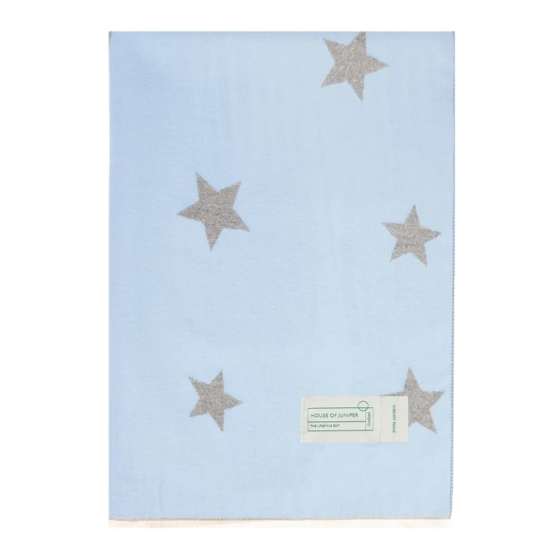 soft blue grey star stole ultra comfortable