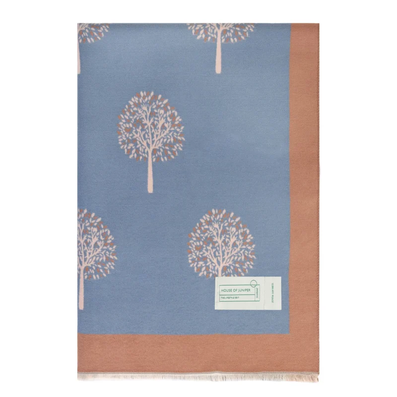 soft blue mini tree stole super cozy