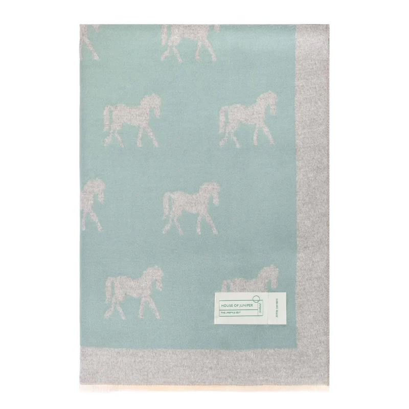 soft green grey horse stole super comfort