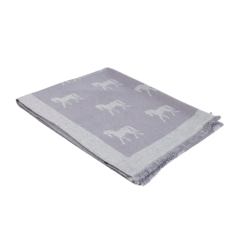 soft grey horse scarf