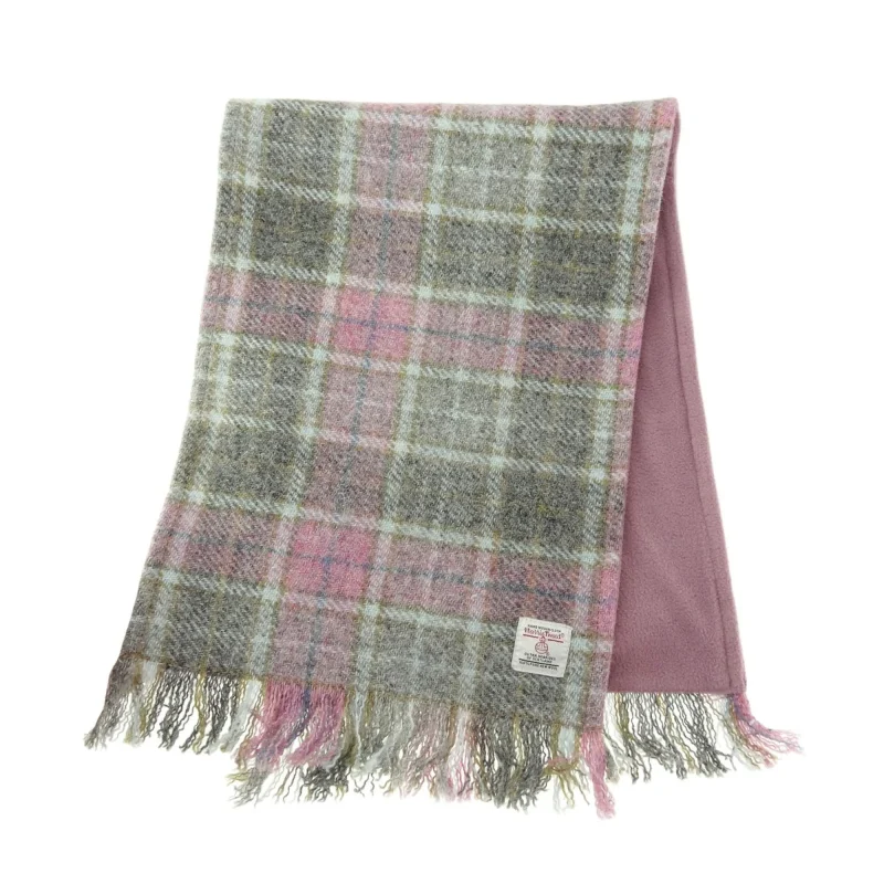 soft pink harris tweed buchanan scarf