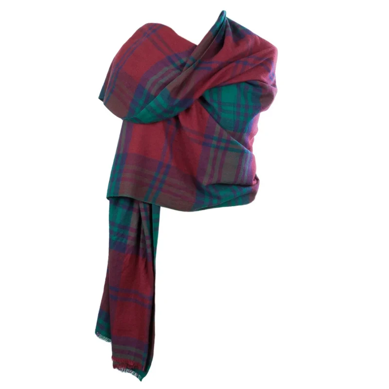 soft tartan cotton scarf lindsay collection